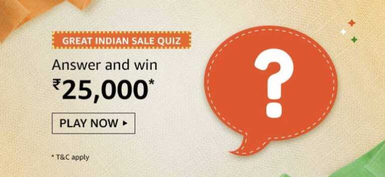 Amazon Great Indian Sale Quiz