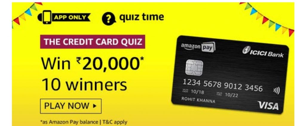 Amazon The Credit Card Quiz Answers