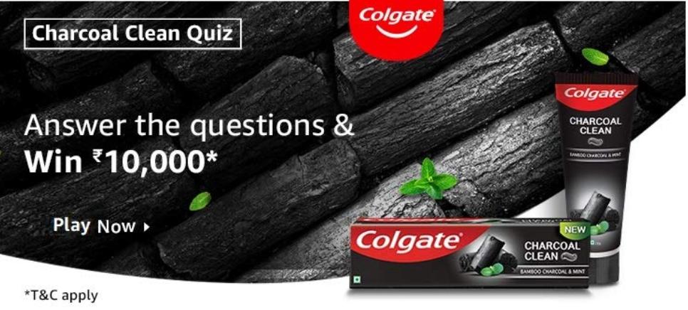 Colgate Charcoal Clean Quiz Answers