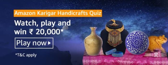 Amazon karigar Handicrafts Quiz