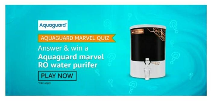 Amazon Aquaguard Marvel Quiz