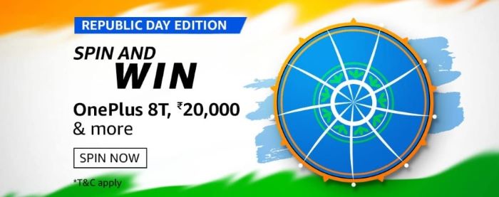 Amazon Republic day Edition Spin and Win