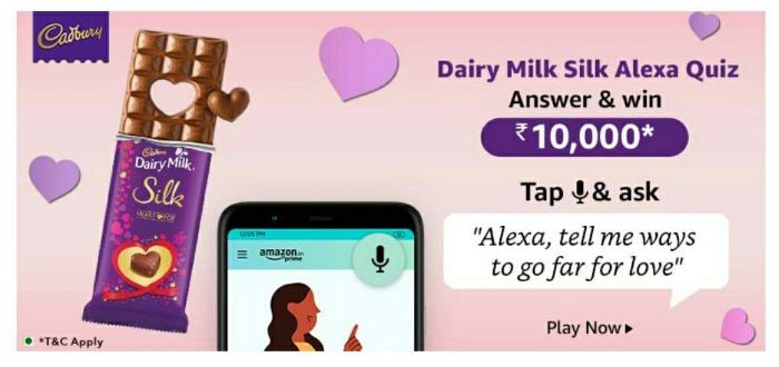 Amazon Dairy Milk Silk Alexa Quiz