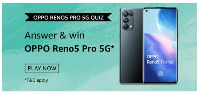 Amazon Oppo Reno5 Pro 5G Quiz