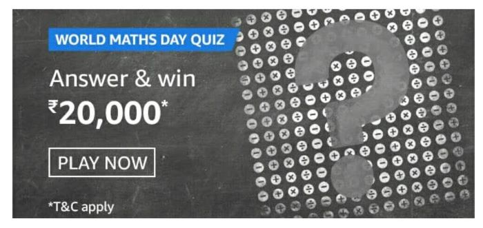 Amazon World Maths Day Quiz