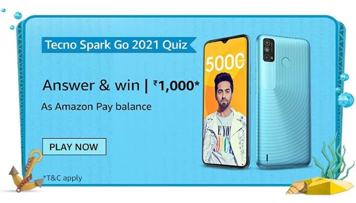 Amazon Tecno Spark Go 2021 Quiz Answers